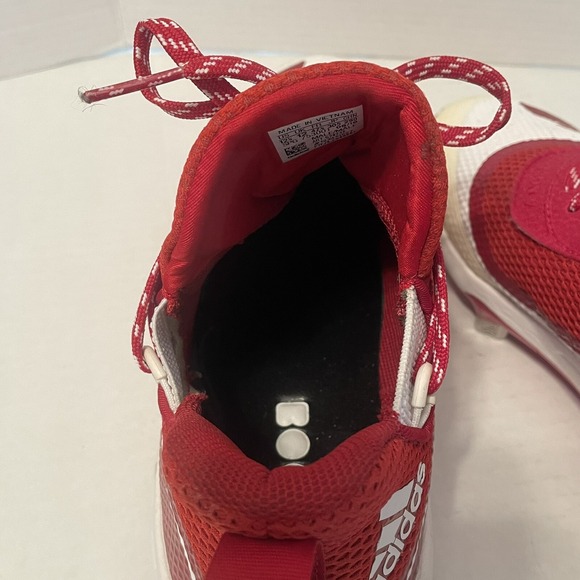 Men's‎ Adidas Size 12.5 Icon V Baseball Cleats Red & White G28248 - Picture 9 of 10